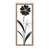 ΔΙΑΚΟΣΜΗΤΙΚΟ ΤΟΙΧΟΥ Fylliana "Flower" ΜΕΤΑΛΛΟ-ΞΥΛΟ ΜΑΥΡΟ-ΛΕΥΚΟ 30.5x3x71.10εκ