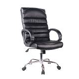 ΚΑΡΕΚΛΑ ΓΡΑΦΕΙΟΥ Fylliana ΜΑΥΡΗ ΔΕΡΜΑΤΙΝΗ 6320 60*70.5*100.5/113.5 x.f