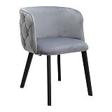 ΚΑΡΕΚΛΑ ΤΡΑΠΕΖΑΡΙΑΣ Fylliana Noelle ΓΚΡΙ ΧΡΩΜΑ ΥΦΑΣΜΑΤΟΣ 55x52x76εκ