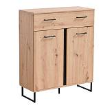 ΚΟΜΟΤΑ-ΜΠΟΥΦΕΣ SARDINIA 2K1F ARTISAN OAK / ΜΑΥΡΟ 84.5*35*103.5