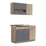 ΚΟΥΖΙΝΑ DALILA 120 GREY OAK / ΓΚΡΙ 120*51,5*206,5