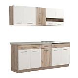 ΚΟΥΖΙΝΑ DALILA 200 GREY OAK / ΛΕΥΚΟ 200*51,5*206,5