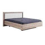 ΚΡΕΒΑΤΙ Astor 160 Grey Oak - Λευκή Δερματίνη 178.5*208.5*100.5