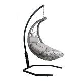 ΚΡΕΜΑΣΤΗ ΜΕΤΑΛΛΙΚΗ ΠΟΛΥΘΡΟΝΑ-ΦΩΛΙΑ Fylliana "Sarika" ΓΚΡΙ ΧΡΩΜΑ 121x147x200εκ