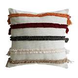 ΜΑΞΙΛΑΡΙ Fylliana 702 ΜΠΕΖ ΥΦΑΣΜΑ ΜΕ ΧΡΩΜΑΤΙΣΤΕΣ ΡΙΓΕΣ ΚΑΙ ΦΟΥΝΤΕΣ 45x45εκ