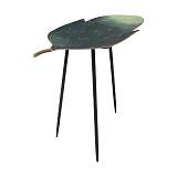 ΜΕΤΑΛΛΙΚΟ ΤΡΑΠΕΖΑΚΙ ΓΩΝΙΑΣ Fylliana Leaf ΒΕΡΑΜΑΝ-ΧΡΥΣΟ ΧΡΩΜΑ 74,5x32,5x66εκ