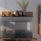 ΡΑΦΙ ΤΟΙΧΟΥ Fylliana Jakarta ΜΕ ΚΑΠΛΑΜΑ ΔΡΥΟΣ ΡΟΥΣΤΙΚ 145*29*25