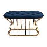 ΣΚΑΜΠΟ Fylliana Lithos ΜΕ ΜΕΤΑΛΛΙΚΟ ΣΚΕΛΕΤΟ ΚΑΙ ΜΠΛΕ ΧΡΩΜΑ ΥΦΑΣΜΑΤΟΣ 90x38x53εκ