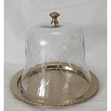 ΧΡΥΣΟΣ ΣΤΡΟΓΓΥΛΟΣ ΜΕΤΑΛΛΙΚΟΣ ΔΙΣΚΟΣ ΜΕ ΓΥΑΛΙΝΗ ΚΑΜΠΑΝΑ 30X25 ΕΚ