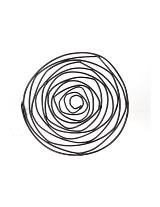 Διακοσμ.μαύρο rattan σπιράλ 40εκ.