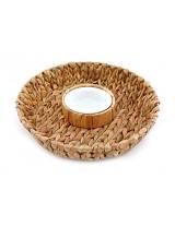 Δίσκος υδρουάκινθος με μπωλ κεραμ. 32εκ.