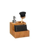 Dispenser, σφουγγάρι και βούρτσα bamboo