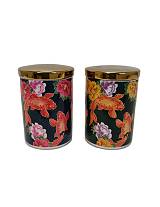 Δοχείο κεραμ.με καπάκι σχ.Koi 9,5X13 2χρ.