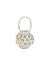 Φανάρι ξυλ.λευκό μπουλ 10/20Χ17