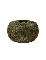 Φωτιστικό καπέλο οροφής μπουλ τεχνητή raffia λαδί χρ. 35Χ22