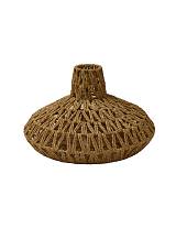 Φωτιστικό καπέλο οροφής τεχνητή raffia καφέ χρώμα  35,5Χ20