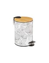 Κάδος απορ.blackflora  με καπάκι ξύλινο softclose  3Lt