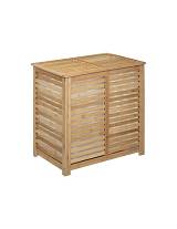 Καλάθι απλύτων μπάνιου bamboo  διπλό 60Χ40Χ58