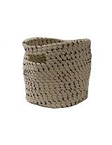 Καλάθι βαμβ.λευκό οβαλ 24Χ24Χ24