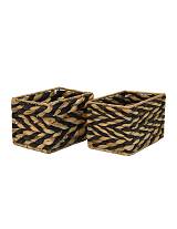 Καλάθι ψάθινο black rush 19X13X12,5