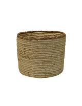 Καλάθι ψάθινο εκρού Φ25Χ20