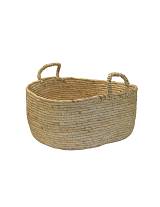 Καλάθι ψάθινο εκρού Φ32Χ15