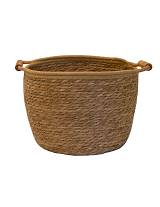 Καλάθι ψάθινο φυσικό Φ30Χ23