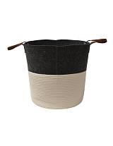 Καλάθι τσόχα με βαμβ.λευκό σχ. 38Χ37