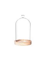 Καμπάνα γυαλ.με ξύλ.βάση 11Χ19