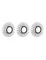 Καθρέπτες σετ μεταλ. Μαύρο χρ. σ/3
