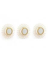 Καθρέπτες σετ μεταλ. Χρυσό χρ.26 εκ. σ/3