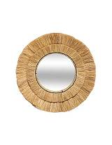 Καθρέπτης raffia Φ60 /30εκ.