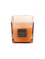 Κερί αρωμ.amber σε τετράγωνο ποτήρι 8X8X8