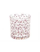 Κηροπήγιο γυαλ.ροζ 7Χ8,3