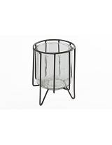 Κηροπήγιο γυαλ.σε μεταλ.τρίποδο 11Χ15