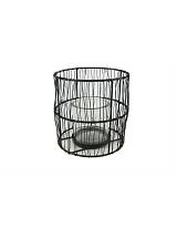 Κηροπήγιο μετ.συρμάτινο μαύρο 14Χ14