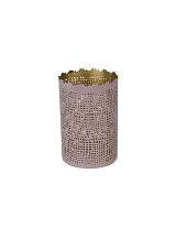 Κηροπήγιο μεταλ.Mila μωβ 10Χ15