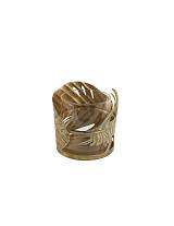 Κηροπήγιο μεταλ.χρυσό φύλλο 12Χ11