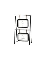 Κορνίζα 13Χ9 διπλή σε βάση μεταλ.μαύρο χρ. 11,8Χ19,3Χ32,2