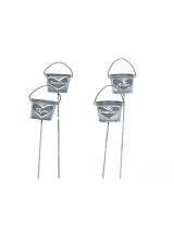 Κουβαδάκι γκρι/καρδούλα σε στικ