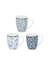 Κούπα κεραμ.350ml μπλε-άσπρη 3σχ.