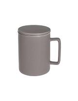 Κούπα κεραμ.με καπάκι και φίλτρο 40cl αν.καφέ