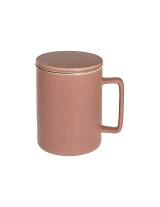 Κούπα κεραμ.με καπάκι και φίλτρο 40cl terracotta