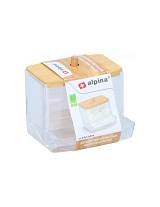 Κουτί plexiglass για μπατονέτες  με καπάκι bamboo 7Χ7,4Χ8