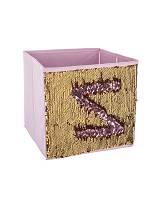 Κουτί υφασμ.πούλια ρόζ 24X24X23