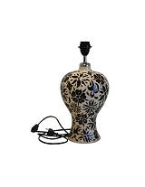 Λάμπα επιτ. ELIF κεραμ.χειροποίητη black kapisik