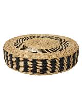 Μαξιλάρα δαπέδου ψάθινη black rush Φ45Χ10