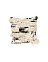 Μαξιλάρι βαμβ, εκρού με κρόσια 45Χ45