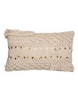 Μαξιλάρι βαμβ,εκρού sequins 50Χ30