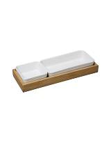 Μπωλ πορσ.Χ2 σε βάση bamboo 28X10,5